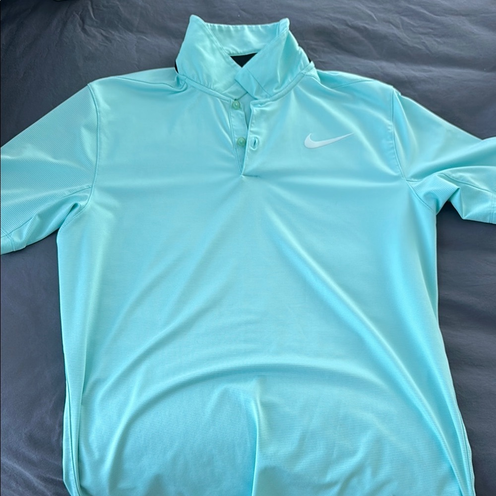 Nike Men's Light Blue Polo Golf Shirt